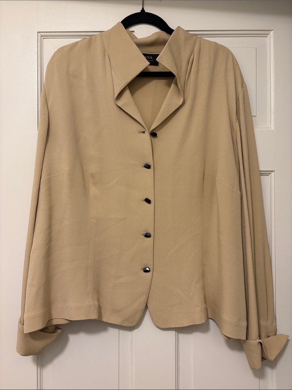 Dana Bachman Gold Button-Front Blouse